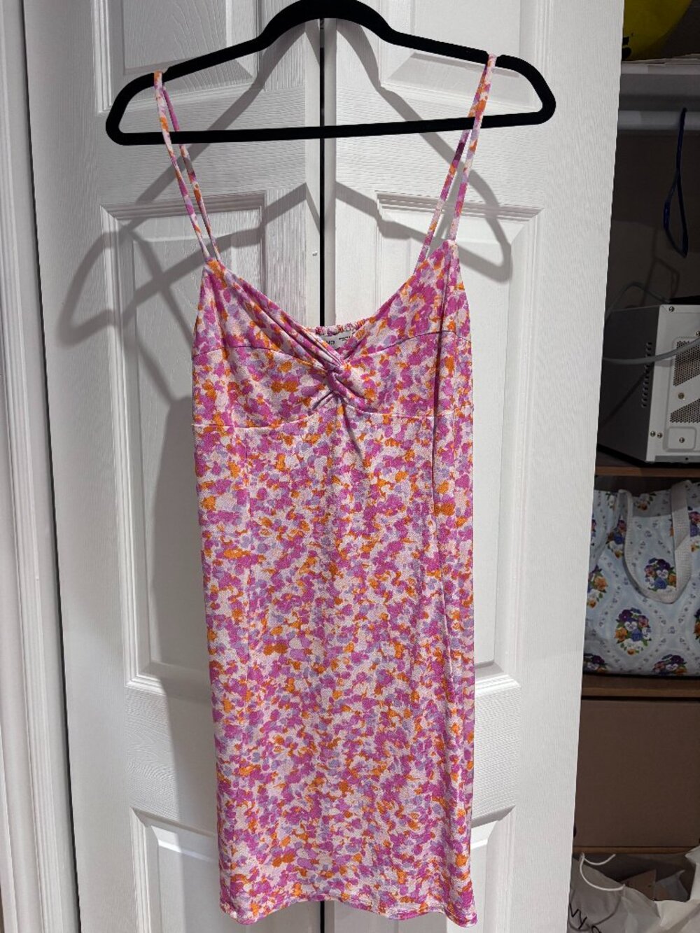 Mango Pink Printed Mini Dress - Large